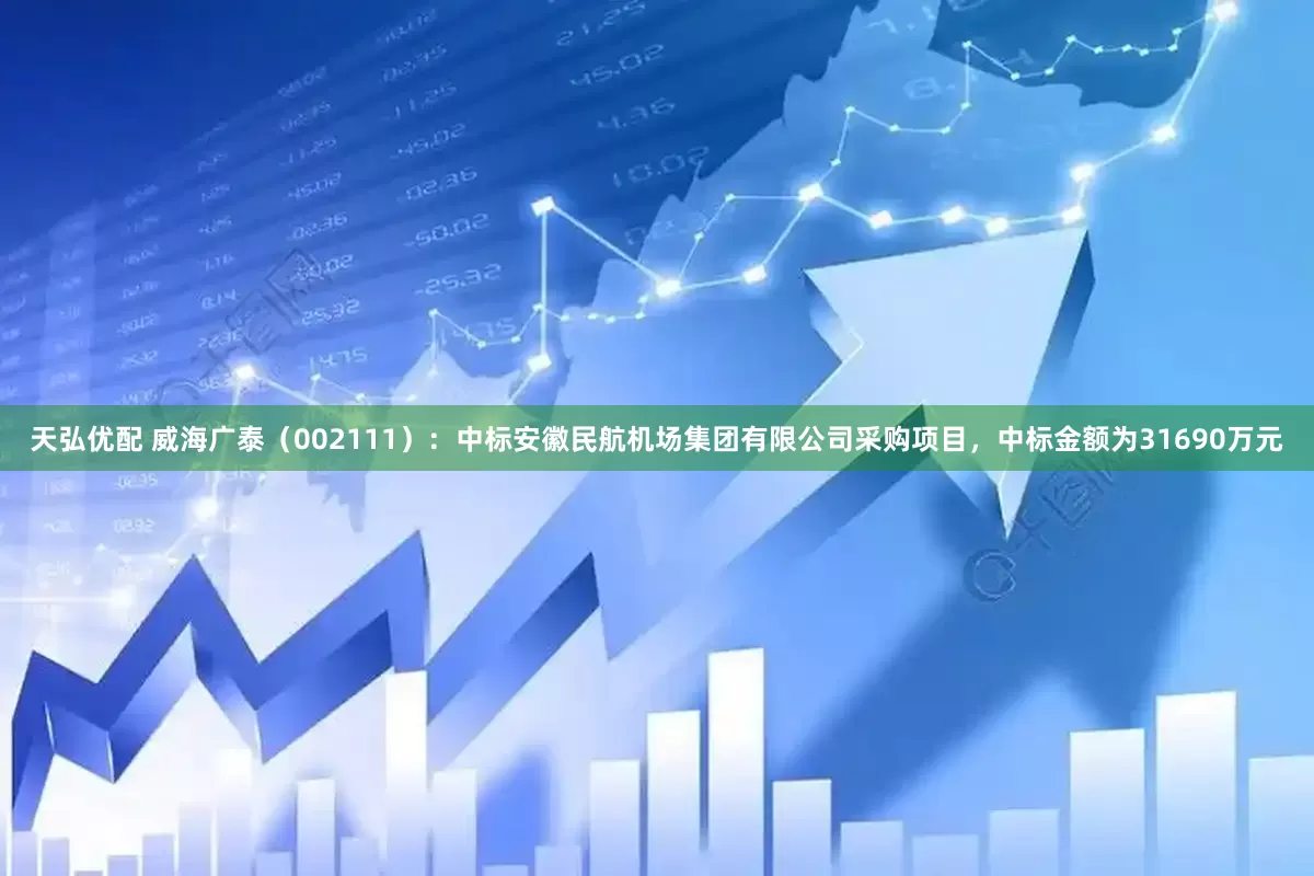 天弘优配 威海广泰（002111）：中标安徽民航机场集团有限公司采购项目，中标金额为31690万元